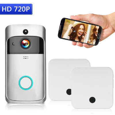 

WiFi Smart Wireless Security DoorBell Smart HD 720P Visual Intercom Recording Video Door Phone Remote Home Monitoring Night Vision