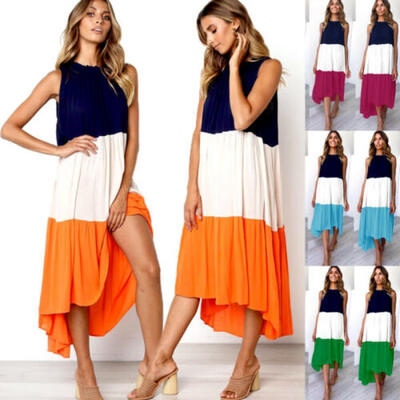 

US Women Boho Long Maxi Dress Lady Cocktail Party Evening Summer Beach Sundress