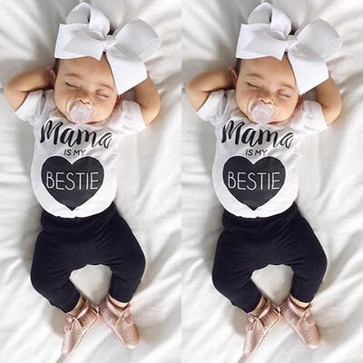 

Hot Selling Newborn Infant Baby Boys Girls Mama Bodysuit Romper Jumpsuit Outfits Sunsuit Clothes