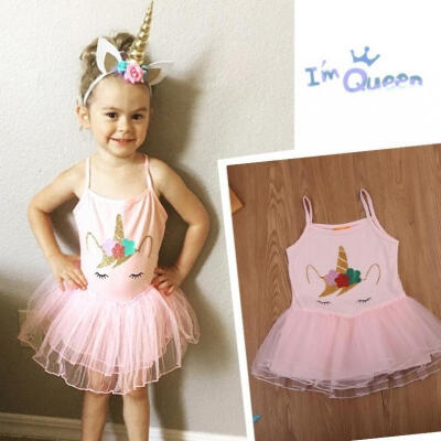 

1PC Lovely &amp Sweet Kids Girls Toddler Baby Princess Party Pageant Wedding Prom Tulle Tutu Dress 2-5Y