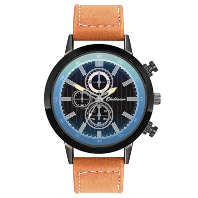 

Gobestart Fashion Leather Mens Quartz Watch Mens Watch Luxury Casual Watch Clock