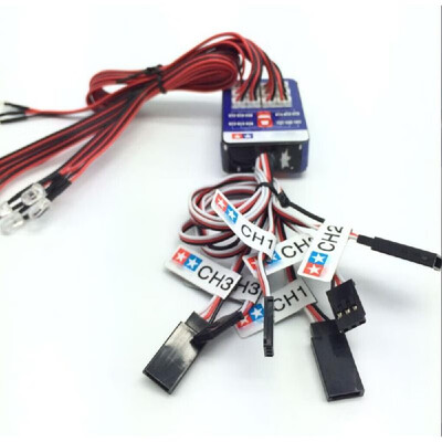 

12 LED Lighting Kit Steering Brake Simulation Flash Light for 110 Scale Models RC Car