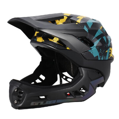 

GUB Detachable Full Face Helmet for Child Cycling Skating Skiing Reflective Safety Helmet with Visor&Warning Light