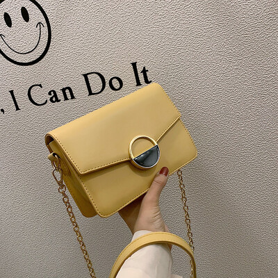

Qiao Bani 2019 new Korean chic fashion solid color chain small square bag wild single shoulder diagonal trend handbags