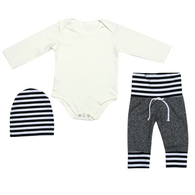 

2pcs Baby Boys Girls Cotton Stripe Hoodies TopsLong Pants