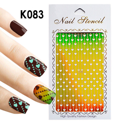 

〖Follure〗1Pc Irregular Hollow Nail Art Vinyls Stencil Stickers Manicure