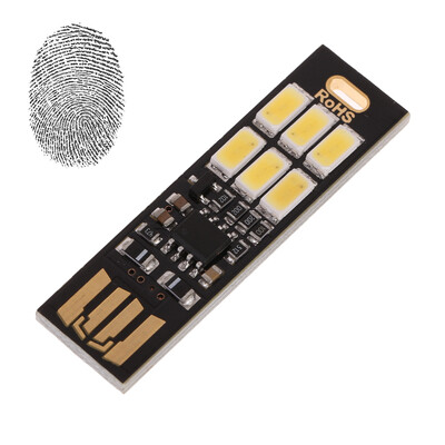 

Pocket Card Lamp Bulb 6Led Keychain Mini LED Night Light Portable USB Power