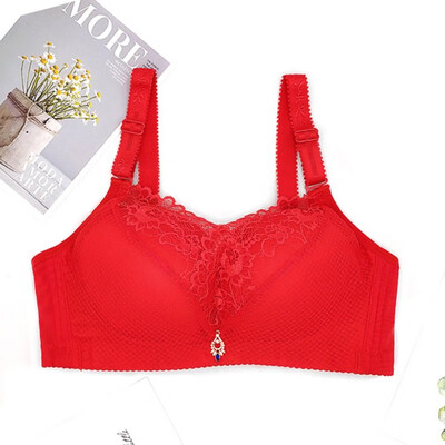 

New Fashion New Lace To Receive The Anti-sagging Without Rims Gathered Adjustable Bra