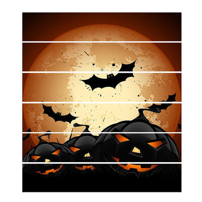 

6pcs Halloween Pumpkin Head Bat Removable Self-adhesive Staircase Stickers