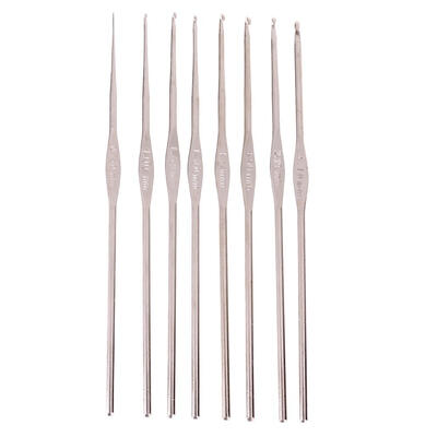 

8pcs Mixed Lace Knitting Needles Metal Hook Crochet Template Kit