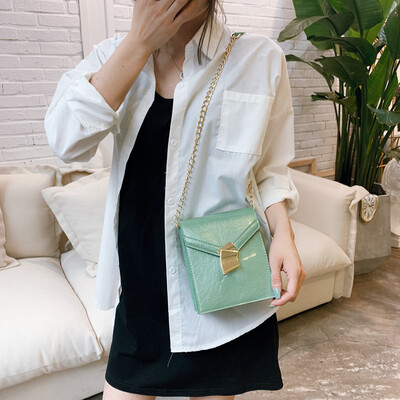 

Qiao Bani 2019 new Korean fashion Dongdaemun simple chain flip bag size single shoulder diagonal female bag