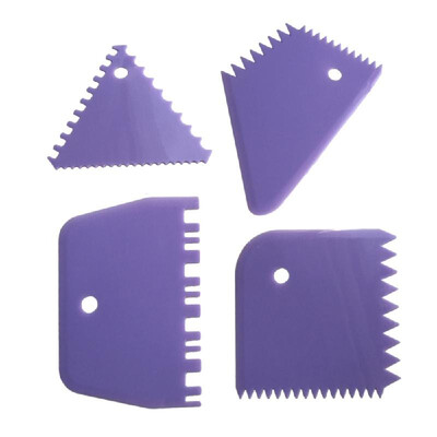 

4PCSSet Cake Edges Scraper Baking Mold Tools Cream Icing Smoother DIY Decorating Spatula