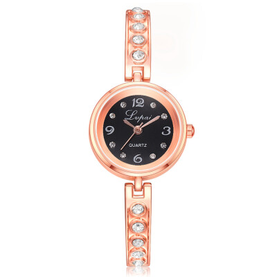 

Korean version of the small&exquisite bracelet watch LVPAI brand with rhinestone alloy fashion watch