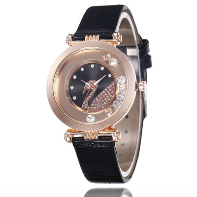 

Fashion ladies watch swan drift sand diamond leather strap popular quartz watch