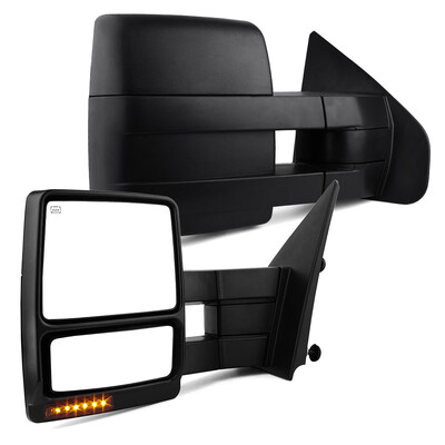 

Pair Tow Mirrors for 04-06 Ford F150 Power Heated Puddle Lights LED Turn Signals