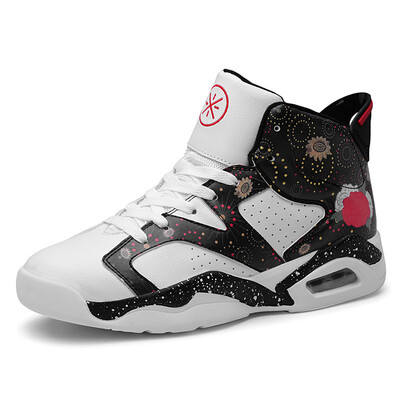

High-top basketball shoes mens thick-soled casual shoes jogging sports shoes