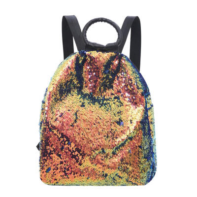 

Sequins School Backpack Women Student Travel Shoulder Bags Bling Rucksack