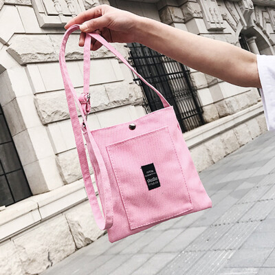 

Tailored Fashion Women Letter Canvas Candy Color Shoulder Bag Messenger Bag Crossbody Bag