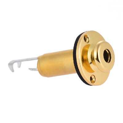 

Acoustic Electric Guitar Mono End Pin Endpin Jack Socket Plug 635mm 14 Inch Copper Material with Screws Guitar Parts Accessories