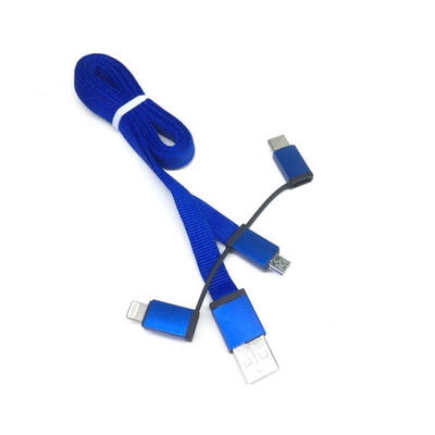 

3-in-1 Charge Cable Tangle-free Flat Charging And Syncing Cord For IPHONE Android Huawei