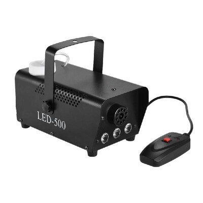 

Colorful 400 Watt Fogger Fog Smoke Machine with LED Color LightsRed Blue Green Wired Remote Control for Party Live Concert DJ