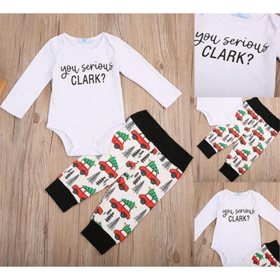 

2PCS Newborn Infant Baby Boy Girl Clothes Playsuit Romper Pants Outfit Set 0-18M