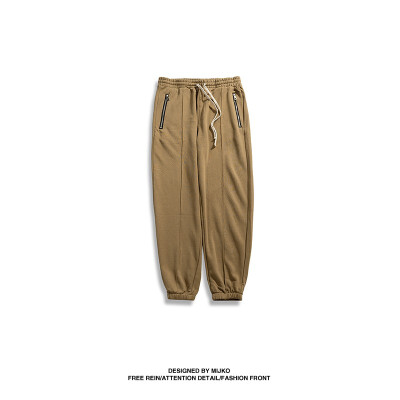

MIJKO mens clothing womens autumn&winter new car bones zipper loose beam pants high street men&women with the same paragraph casual pants