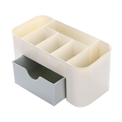 

Makeup Organizer Box Jewelry&Cosmetics Storage Tableware Container 1 Drawers&6 Grid Lipstick Case