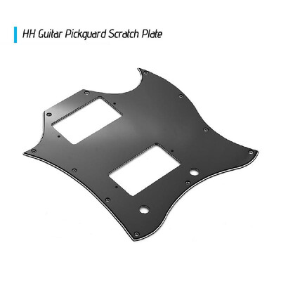 

PVC HH Guitar Pickguard Scratch Plate for SG Electric Guitars 3 Ply White