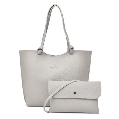 

Litchi Solid Color Shoulder Shopping Handbags Women Leather Crossbody Totes
