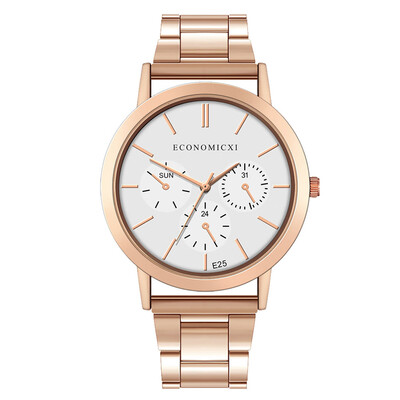 

Gobestart Men Fashion Stainless Steel Analog Date Sport Quartz Wrist Watch