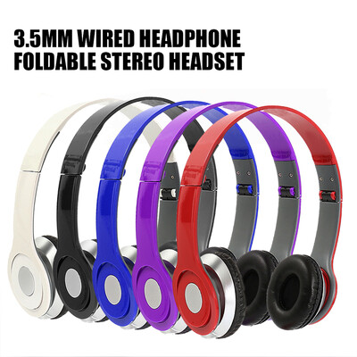 

35mm Wired Computer Foldable Game Headset Stereo Headphone with Microphone for iphoneAll Android SmartphonesPCLaptopTablet