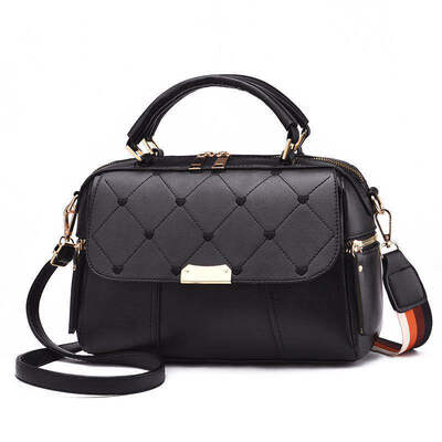 

Korean version of the 2019 summer new embroidered line shoulder diagonal package PU leather fashion casual ladies small square bag
