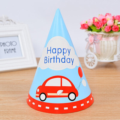 

FUNNYBUNNY Childrens Birthday Hat Adult Korean Paper Cartoon Party Birthday Cake Hat Children Birthday Party Decorations