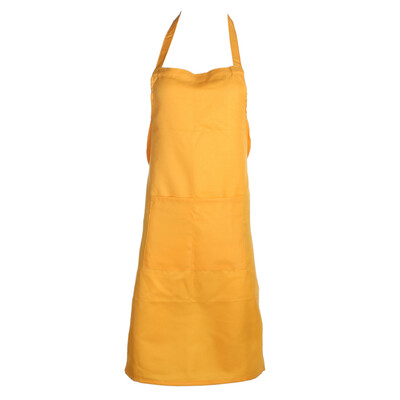 

Unisex Solid Cooking Kitchen Restaurant Bib Apron Dress with Pocket