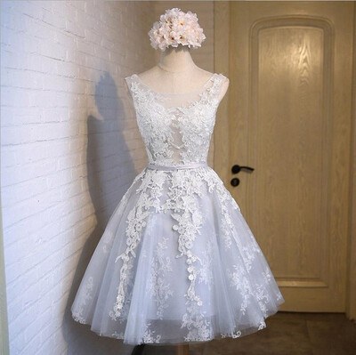 

Short Prom Dress 2018 Elegant Ball Gown Dusty Pink Light Blue Ball Gown Formal Party Dress Evening Gowns