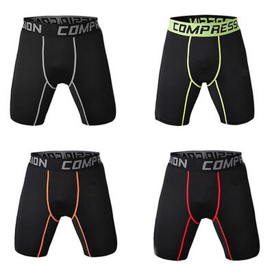 

Mens Compression Shorts Fitness Running Gym Training Breathable Underwear Spandex Tight fit