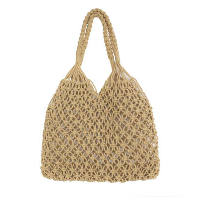 

Casual Women Hollow Mesh Bucket Shoulder Handbags Summer Beach Woven Totes