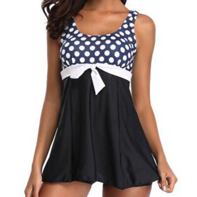 

Saidsome Women Plus Size dot Tankini Swimjupmsuit Swimsuit Beachwear Padded Swimwear
