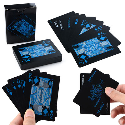 

AEOFUN Creative Black Plastic PVC Poker Waterproof Magic Playing Cards Table Game Set