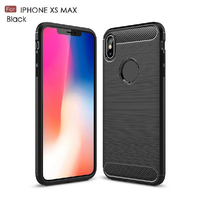 

Soft Case For IPhone Xs Max Case Carbon Fiber TPU Phone Cases For IPhone XR Xs Cover Anti-Konck