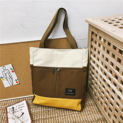 

2019 new bag female slung Korean student canvas bag retro large capacity literary wild shoulder bag ins