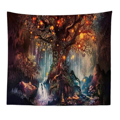 

Wall Hanging Tree Print Tapestry Blanket Beach Yoga Mat Home Carpet Decor