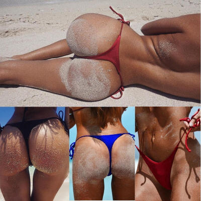 

Sexy Womens Swimwear Brazilian Cheeky Bikini Bottom Side Tie Thong Bathing Suit Swimsuit