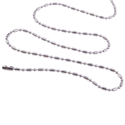 

304 Stainless Steel Ball Chain Necklace Makings Stainless Steel Color 26