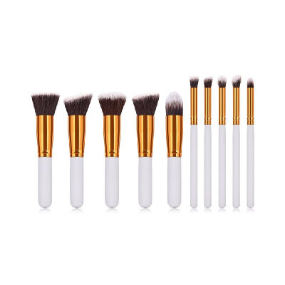 

10PCS Foundation Makeup Brush Kit for Blending Liquid Cream Flawless Powder Eyeshadow Blush Cosmetics Concealer Brushes with Dense