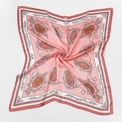 

90cm90cm Bohemia Contrast Cashews 2018 Womens Square Towel Korean Silk Scarf Wholesale