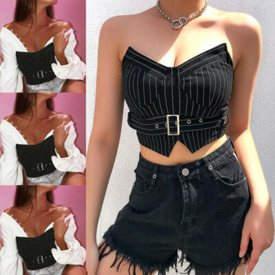 

2019 Women Fashion Summer Casual Tank Tops Vest Blouse Sleeveless Crop Shirt Lot