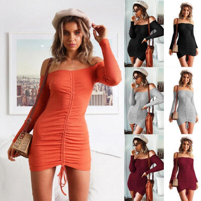 

Womens Sexy Off Shoulder Casual Clubwear Evening Party Cocktail Short Mini Dress