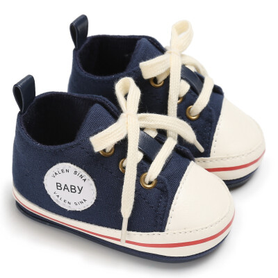 

Baby Shoes Winter 2017 Infant Tollder Canvas Crib Shoes Lace-up Baby Boys Girls Sneaker Prewalker 0-18M